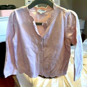 Jacadi Pink Scalloped Cardigan Sweater